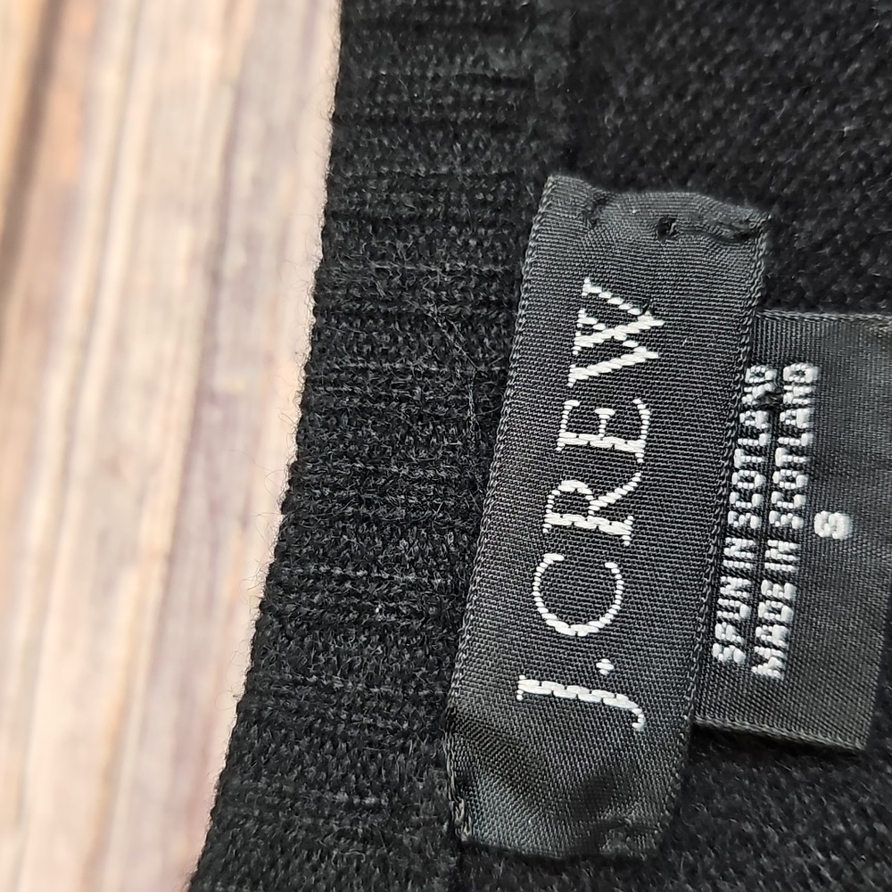 J. CREW 100% 2-PLY CASHMERE BLACK LONG SLEEVE BUTTON-UP CARDIGAN *WITH FLAW* - Picture 13 of 16